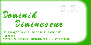 dominik diminescur business card